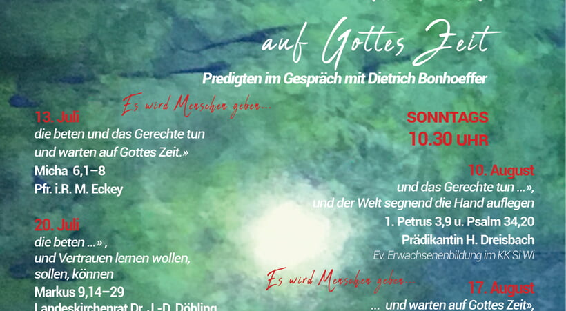 Blick nach Siegen: Predigtsommer 2025